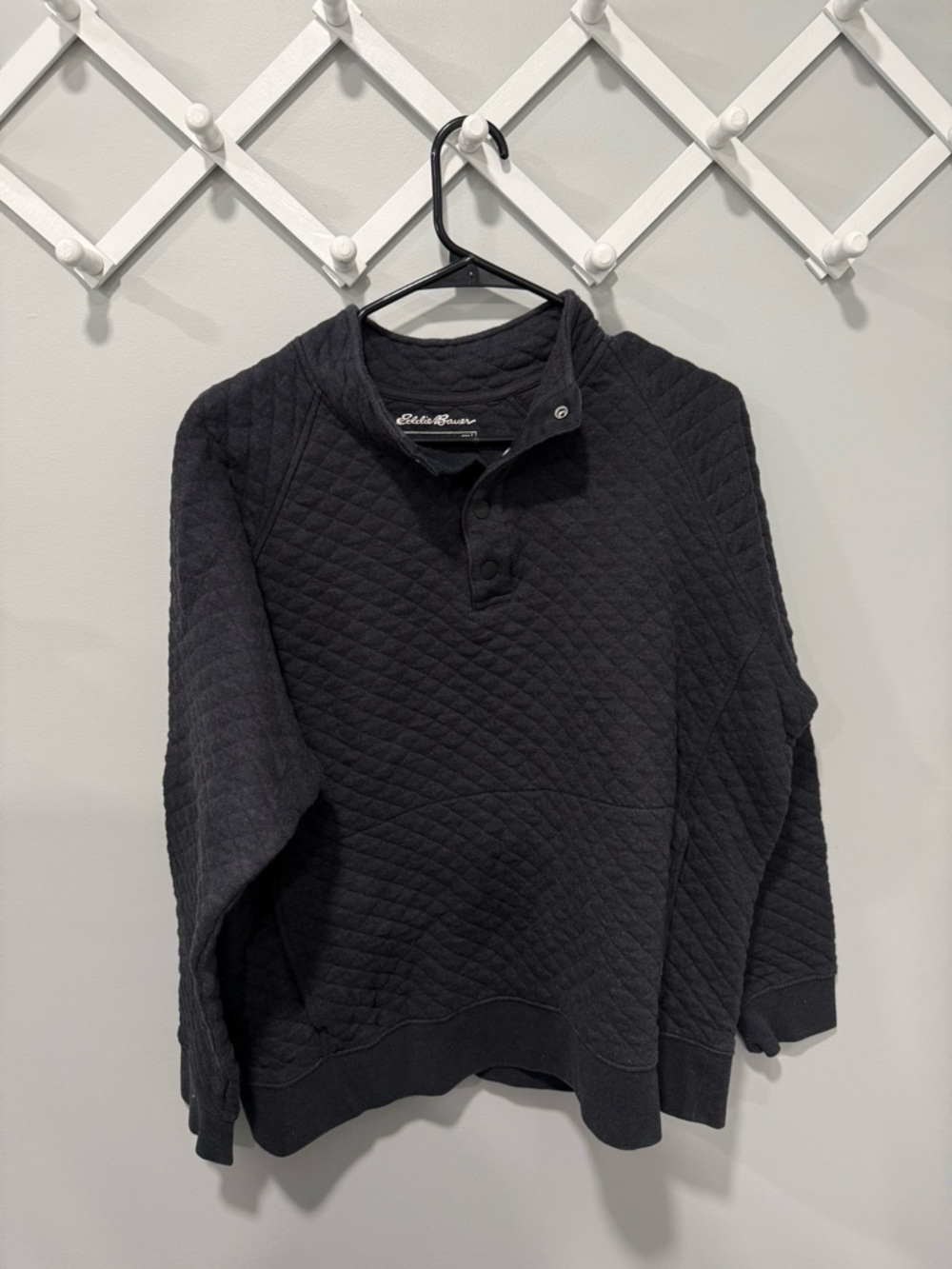 Mens Eddie Bauer quilted sweatshirt size large